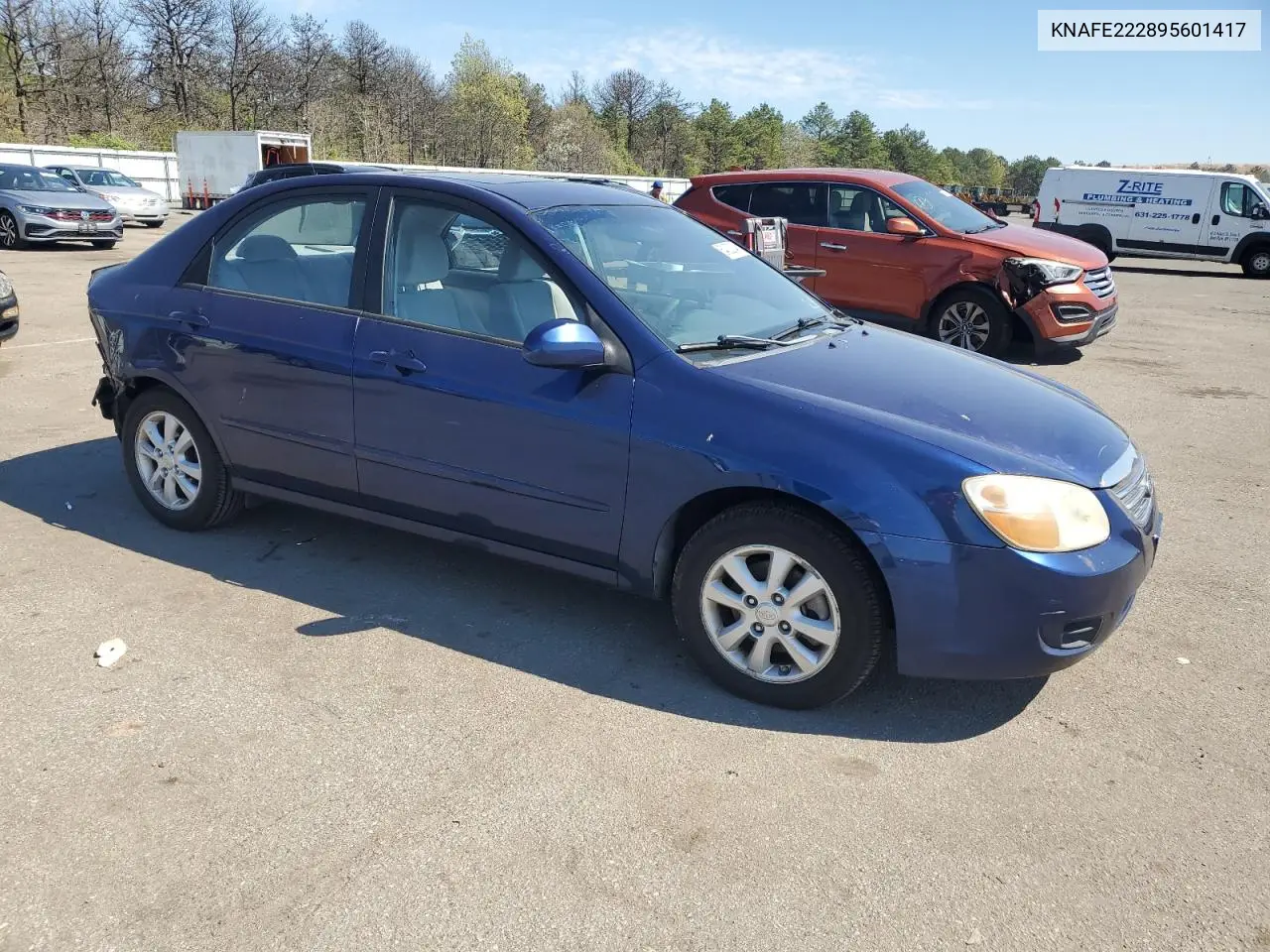 2009 Kia Spectra Ex VIN: KNAFE222895601417 Lot: 54823345