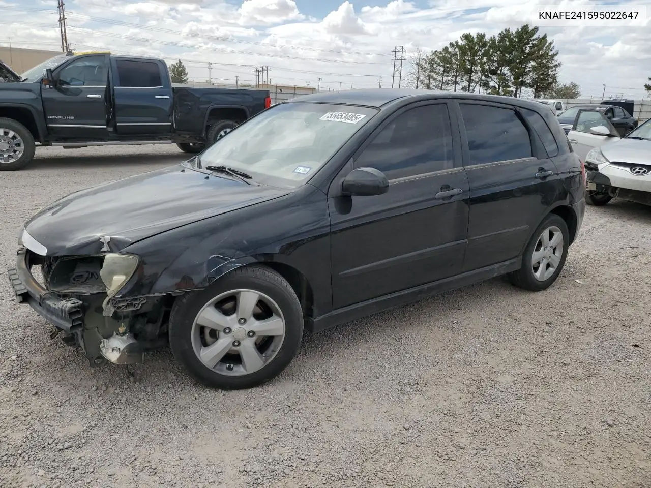 2009 Kia Spectra Sx VIN: KNAFE241595022647 Lot: 55653485