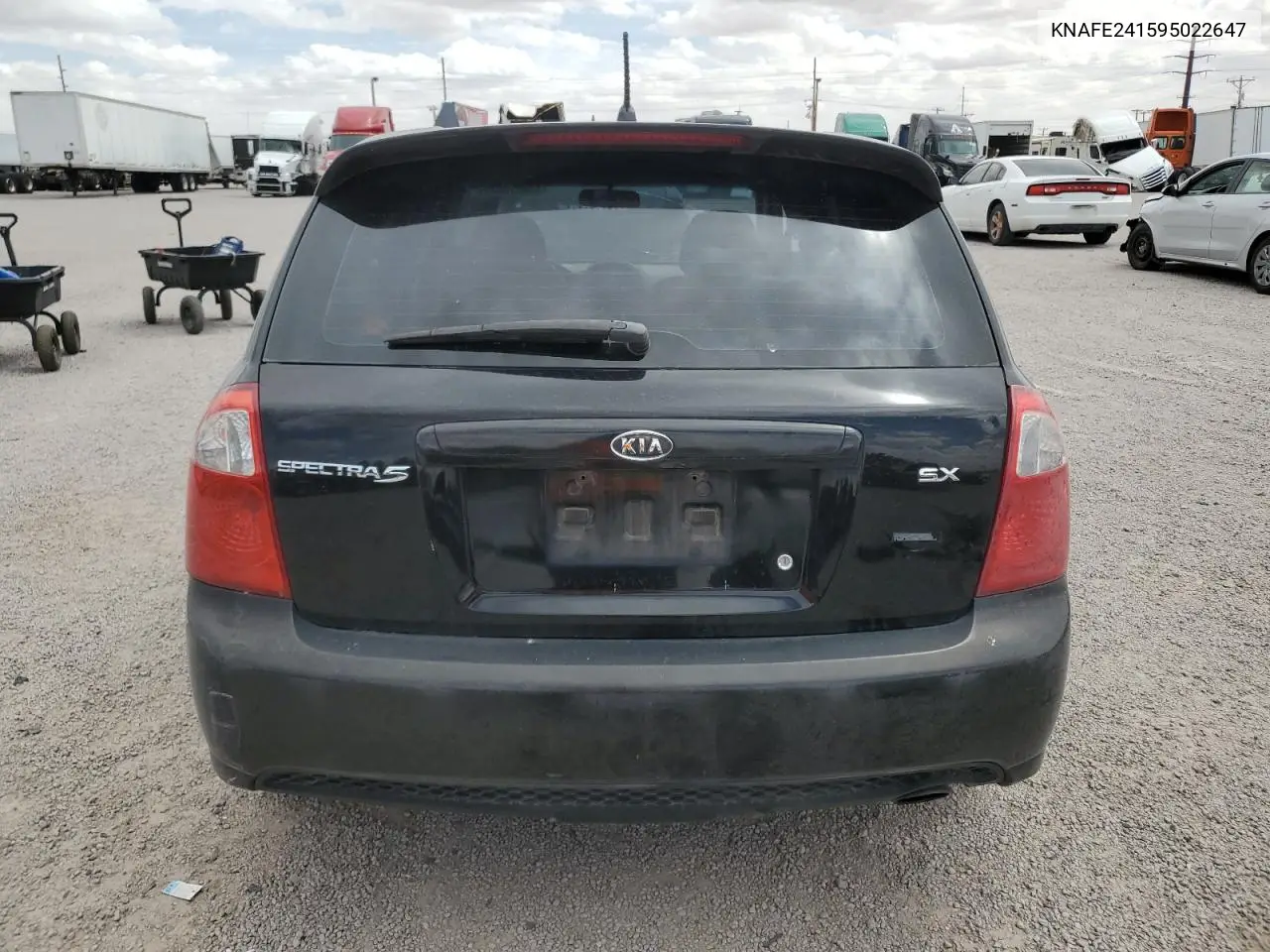 2009 Kia Spectra Sx VIN: KNAFE241595022647 Lot: 55653485