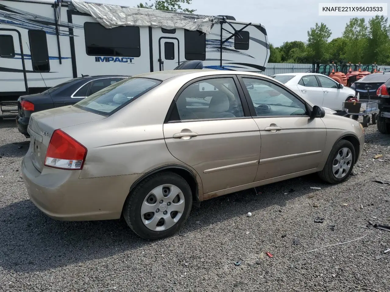2009 Kia Spectra Ex VIN: KNAFE221X95603533 Lot: 55830935