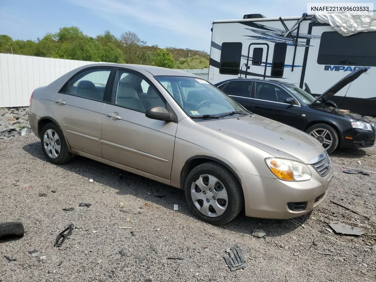 2009 Kia Spectra Ex VIN: KNAFE221X95603533 Lot: 55830935