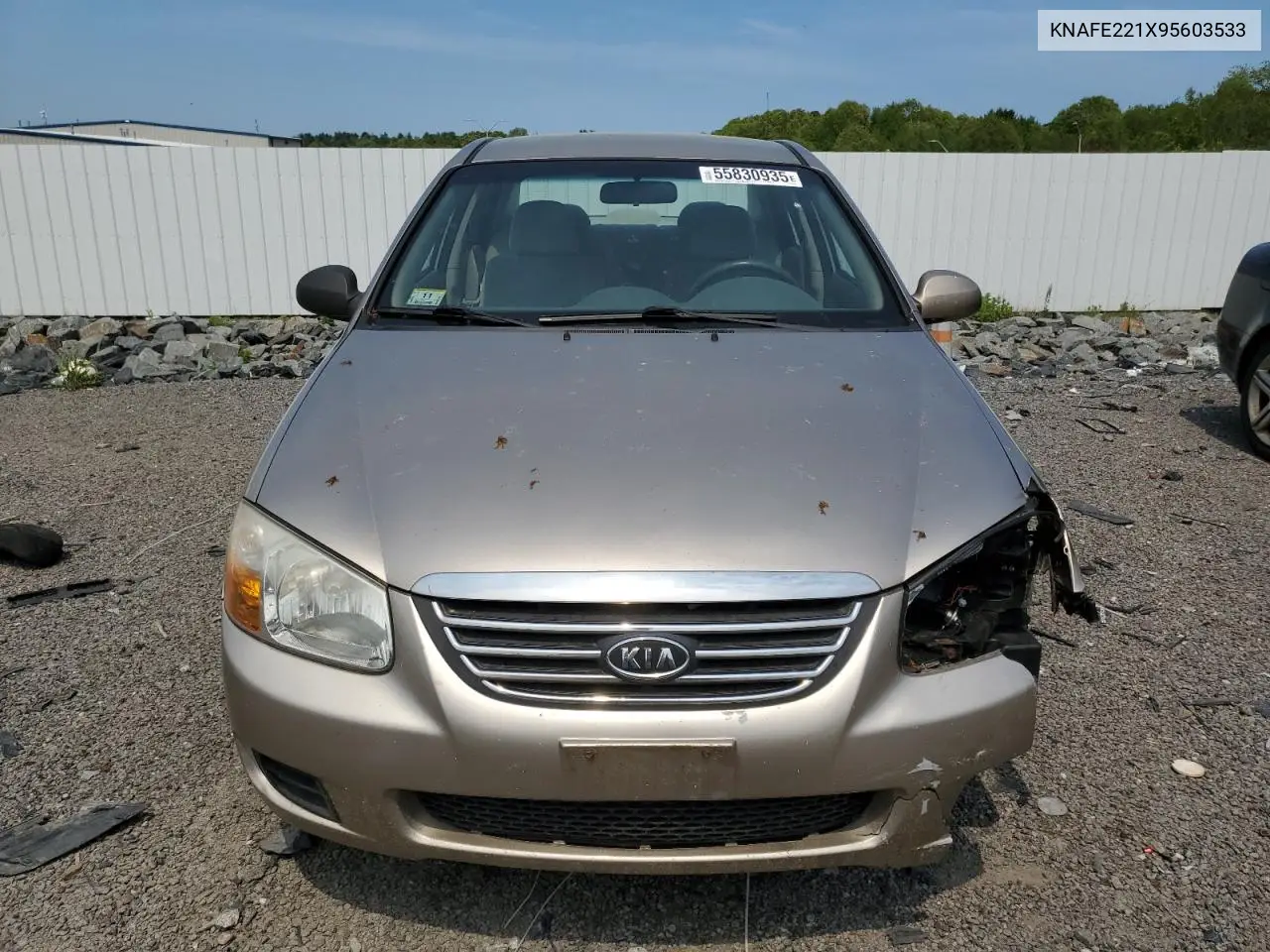 2009 Kia Spectra Ex VIN: KNAFE221X95603533 Lot: 55830935