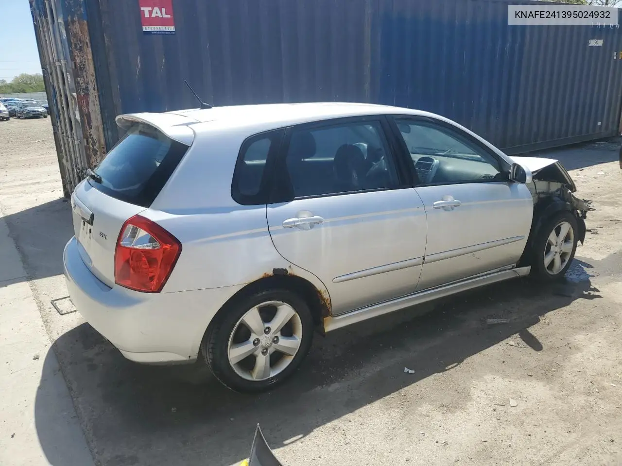2009 Kia Spectra Sx VIN: KNAFE241395024932 Lot: 55971885