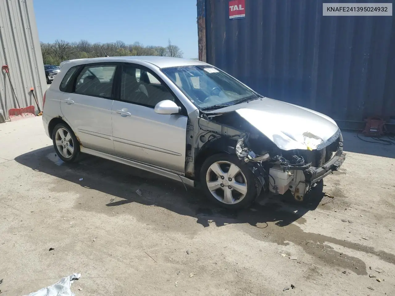 2009 Kia Spectra Sx VIN: KNAFE241395024932 Lot: 55971885