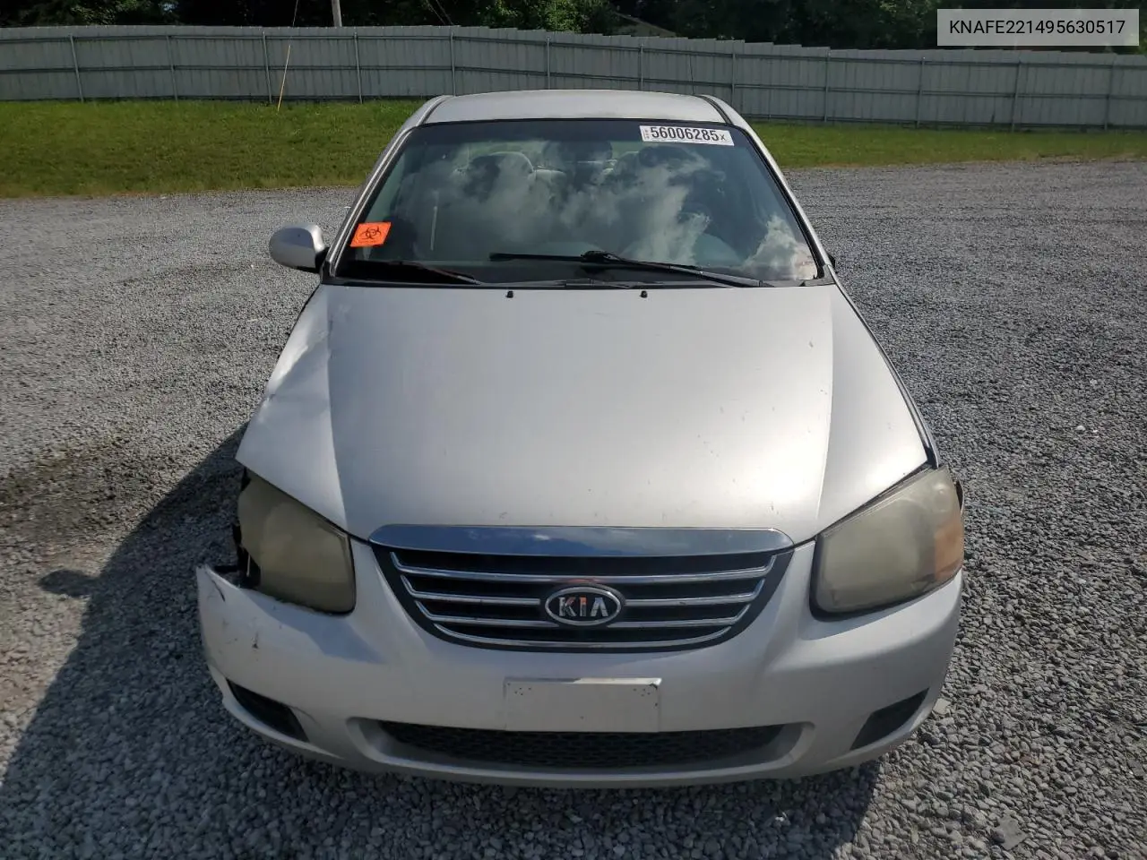 2009 Kia Spectra Ex VIN: KNAFE221495630517 Lot: 56006285