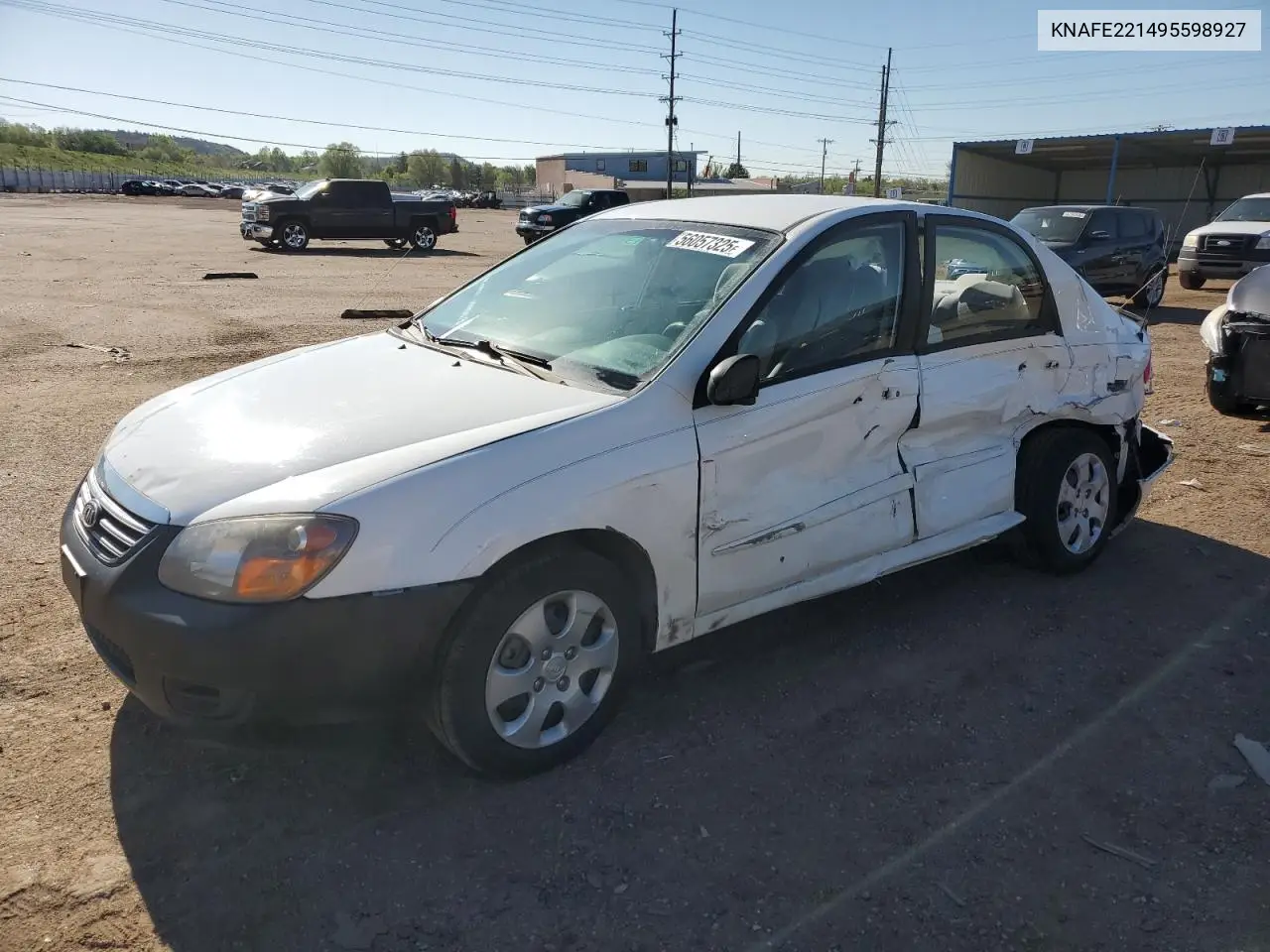 2009 Kia Spectra Ex VIN: KNAFE221495598927 Lot: 56057325