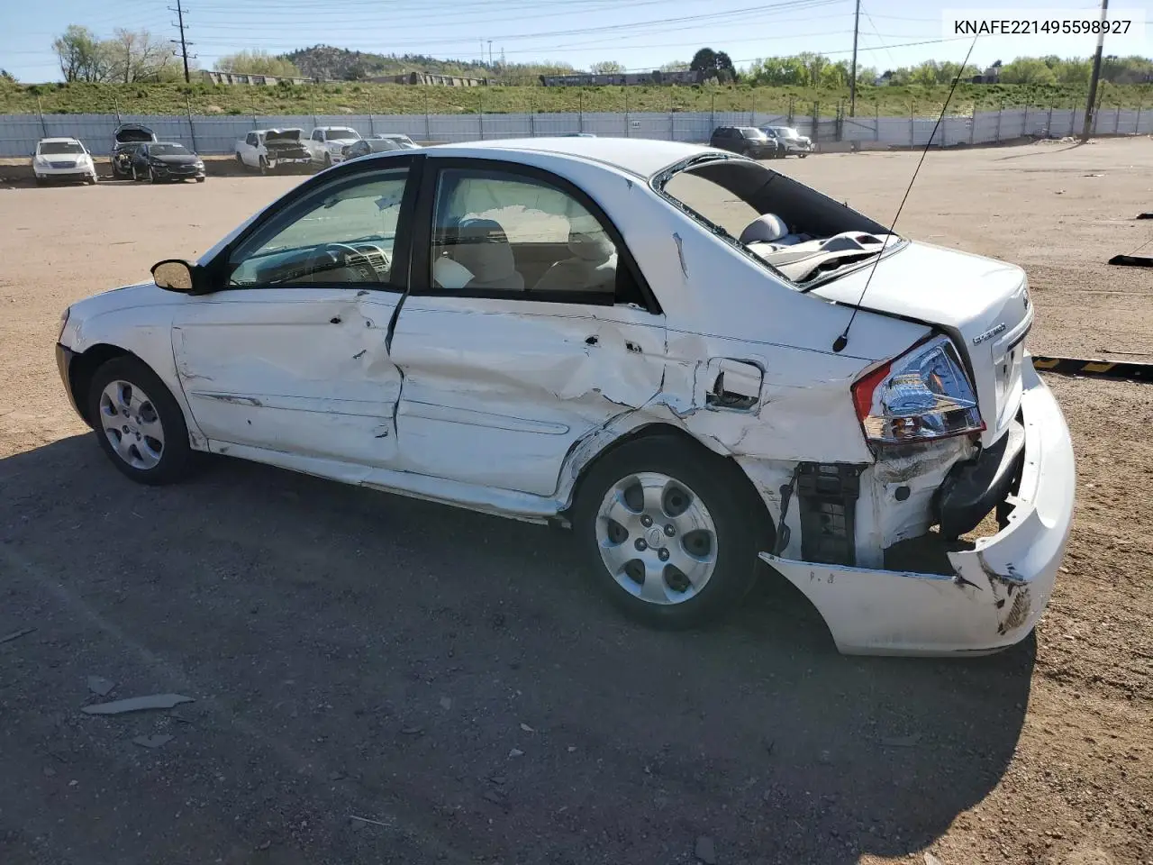 2009 Kia Spectra Ex VIN: KNAFE221495598927 Lot: 56057325