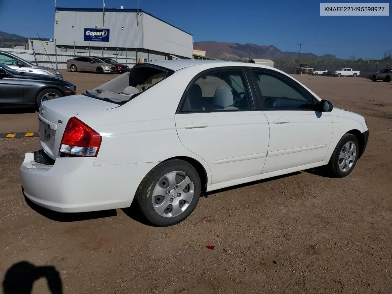 2009 Kia Spectra Ex VIN: KNAFE221495598927 Lot: 56057325