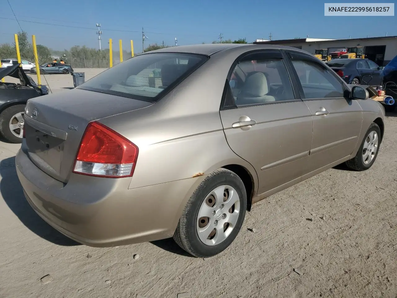 2009 Kia Spectra Ex VIN: KNAFE222995618257 Lot: 56179025