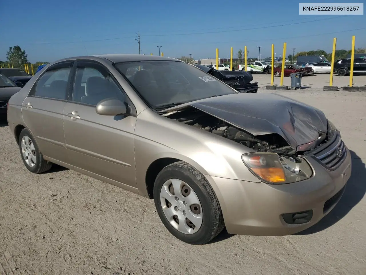 2009 Kia Spectra Ex VIN: KNAFE222995618257 Lot: 56179025
