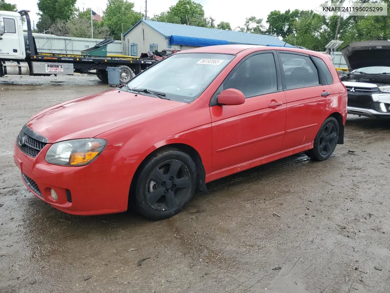 2009 Kia Spectra Sx VIN: KNAFE241195025299 Lot: 56192865