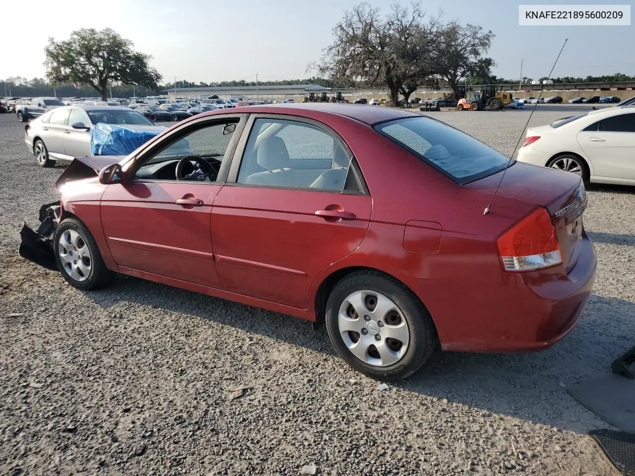 2009 Kia Spectra Ex VIN: KNAFE221895600209 Lot: 56320565