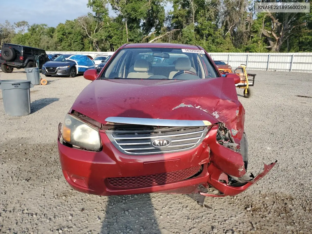 2009 Kia Spectra Ex VIN: KNAFE221895600209 Lot: 56320565