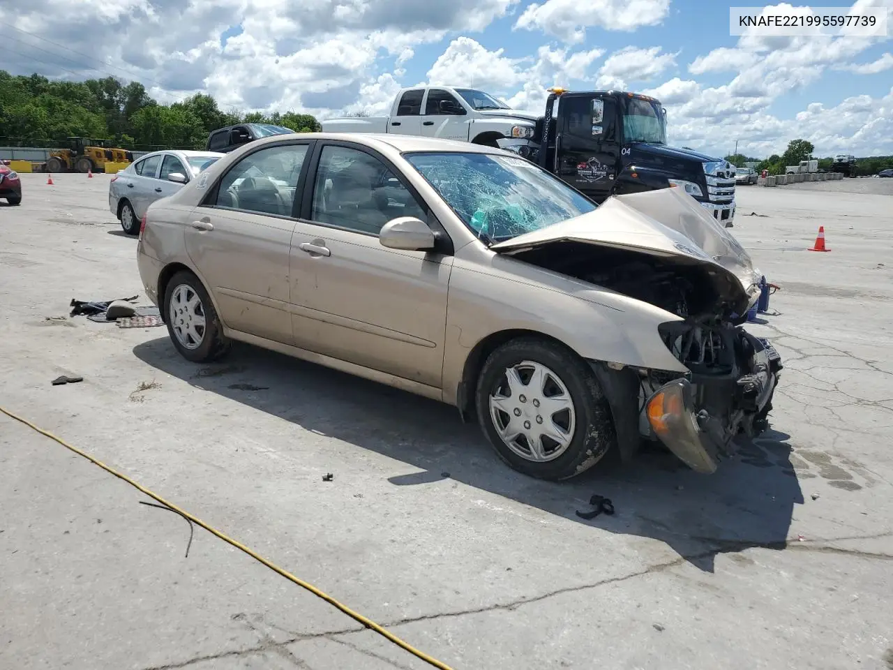 2009 Kia Spectra Ex VIN: KNAFE221995597739 Lot: 56691985