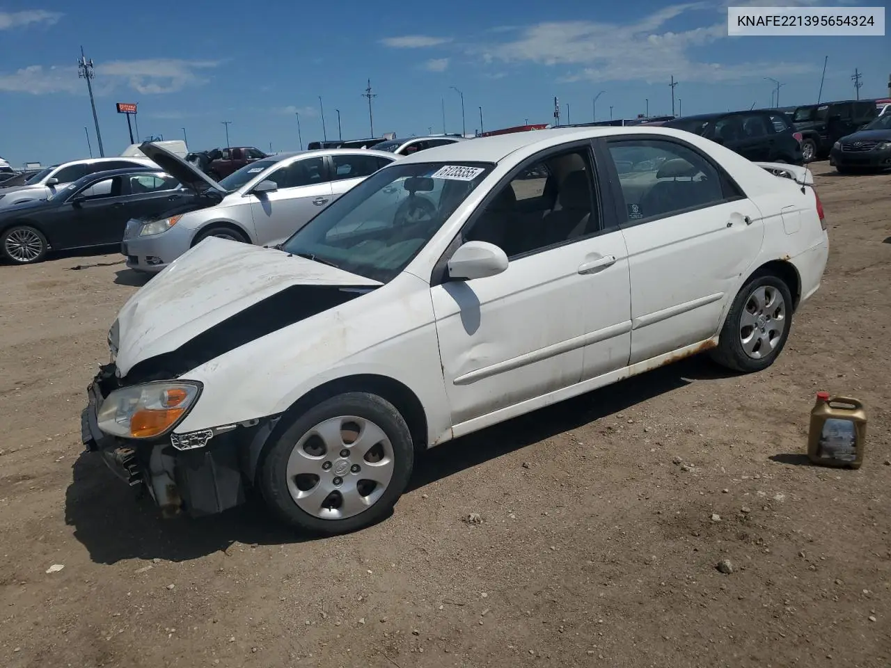 2009 Kia Spectra Ex VIN: KNAFE221395654324 Lot: 61235355