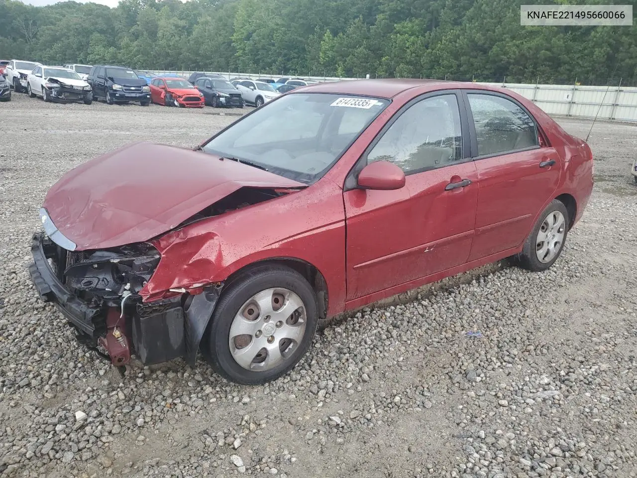 2009 Kia Spectra Ex VIN: KNAFE221495660066 Lot: 61473335