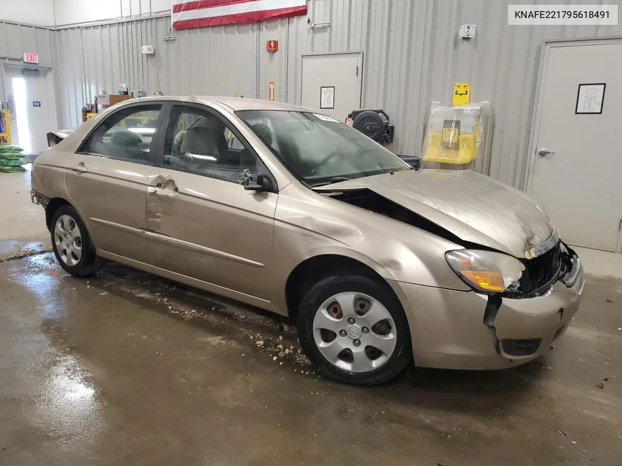 2009 Kia Spectra Ex VIN: KNAFE221795618491 Lot: 61639575