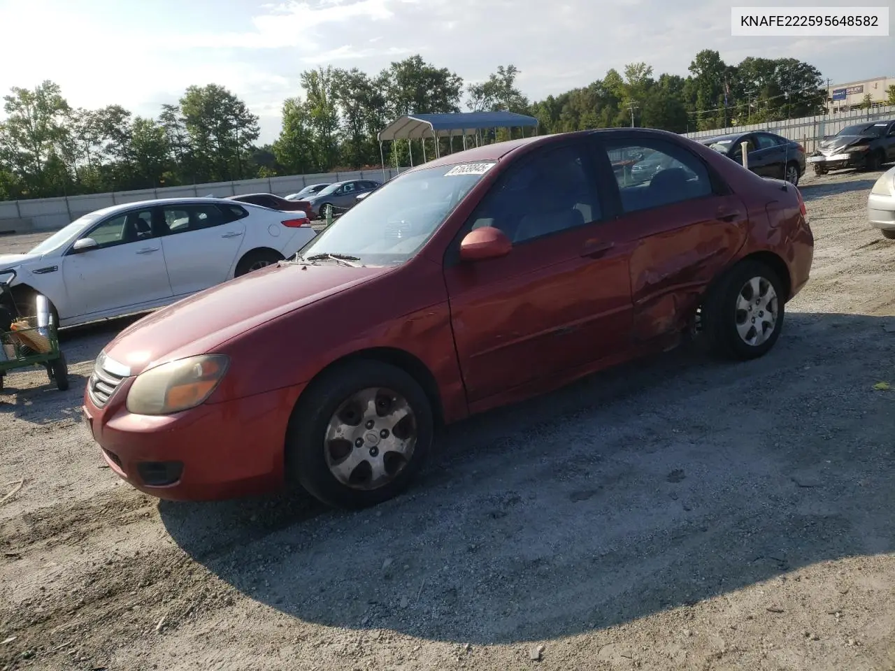 2009 Kia Spectra Ex VIN: KNAFE222595648582 Lot: 61639845
