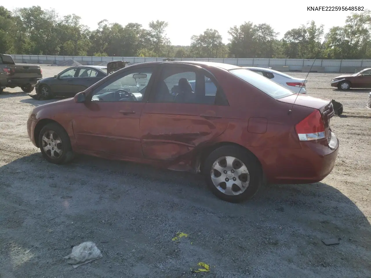 2009 Kia Spectra Ex VIN: KNAFE222595648582 Lot: 61639845