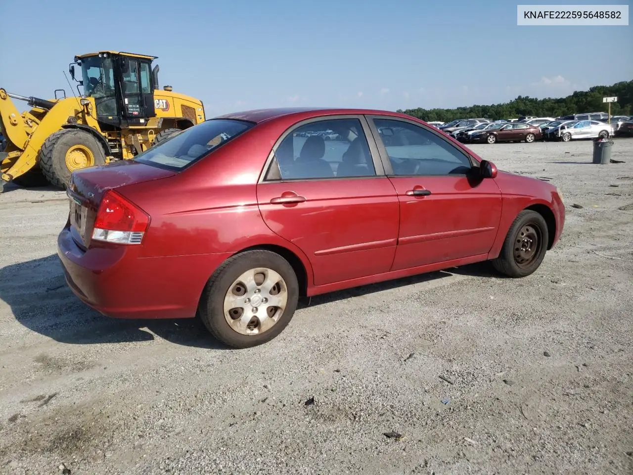 2009 Kia Spectra Ex VIN: KNAFE222595648582 Lot: 61639845