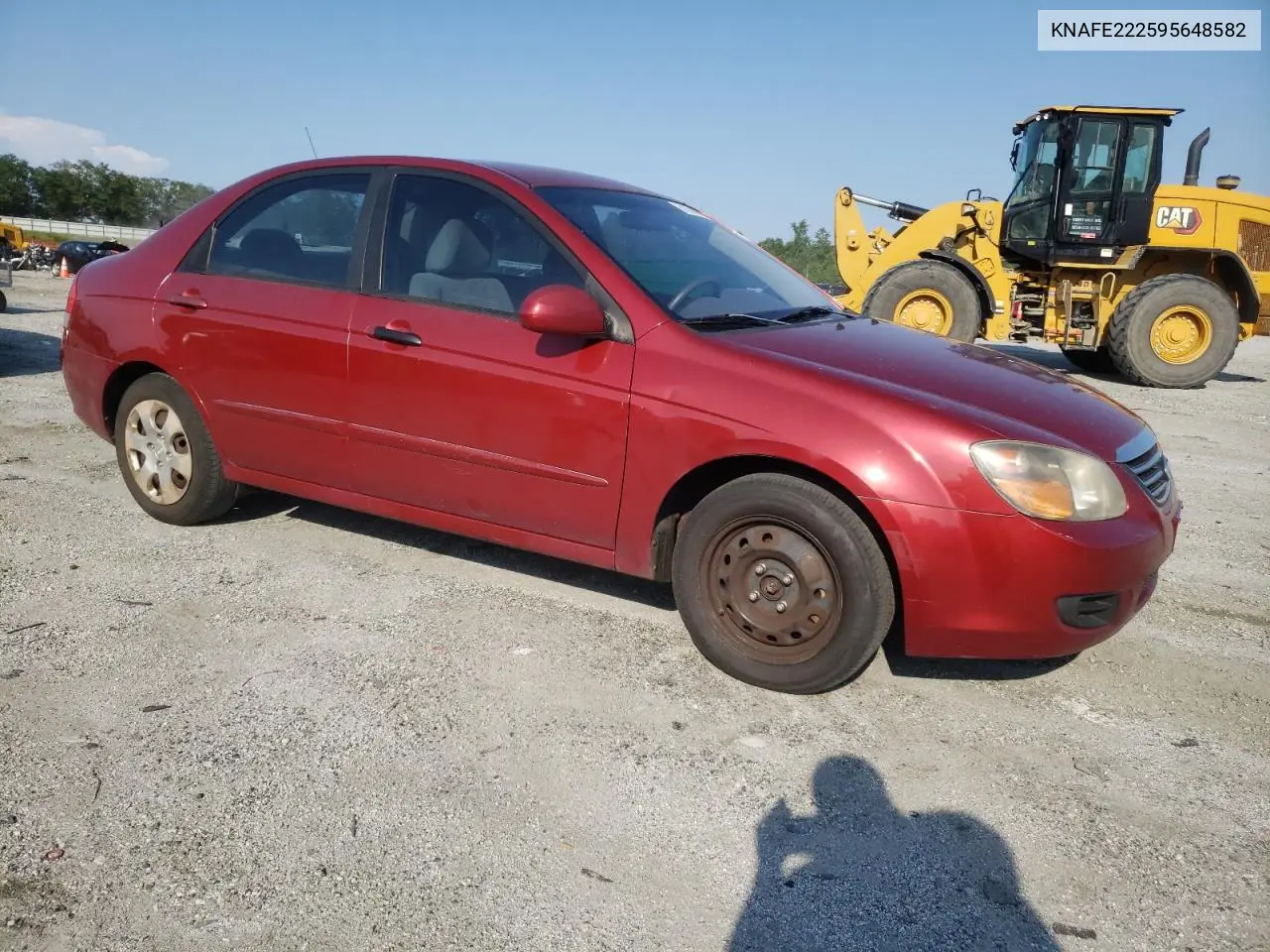 2009 Kia Spectra Ex VIN: KNAFE222595648582 Lot: 61639845