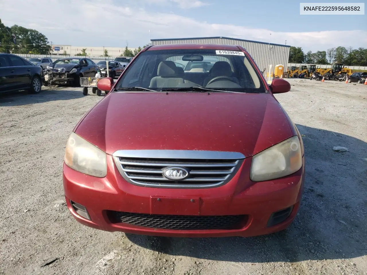 2009 Kia Spectra Ex VIN: KNAFE222595648582 Lot: 61639845
