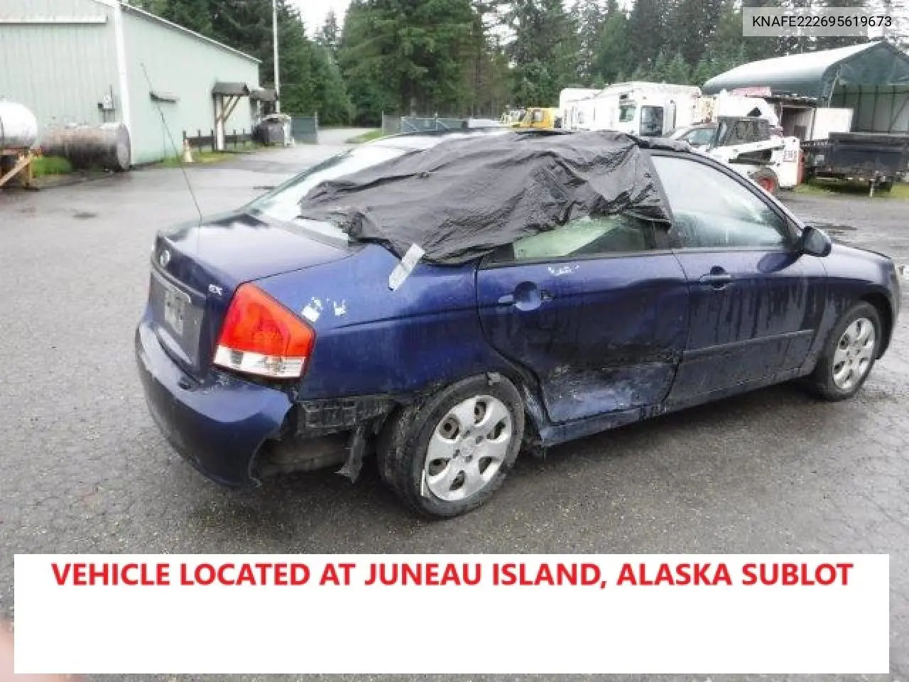 2009 Kia Spectra Ex VIN: KNAFE222695619673 Lot: 62959315