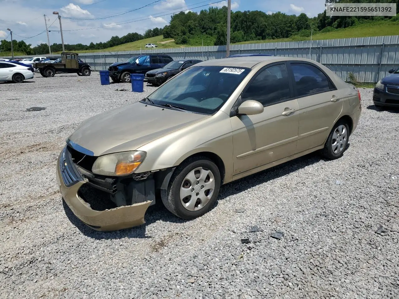 2009 Kia Spectra Ex VIN: KNAFE221595651392 Lot: 63192575