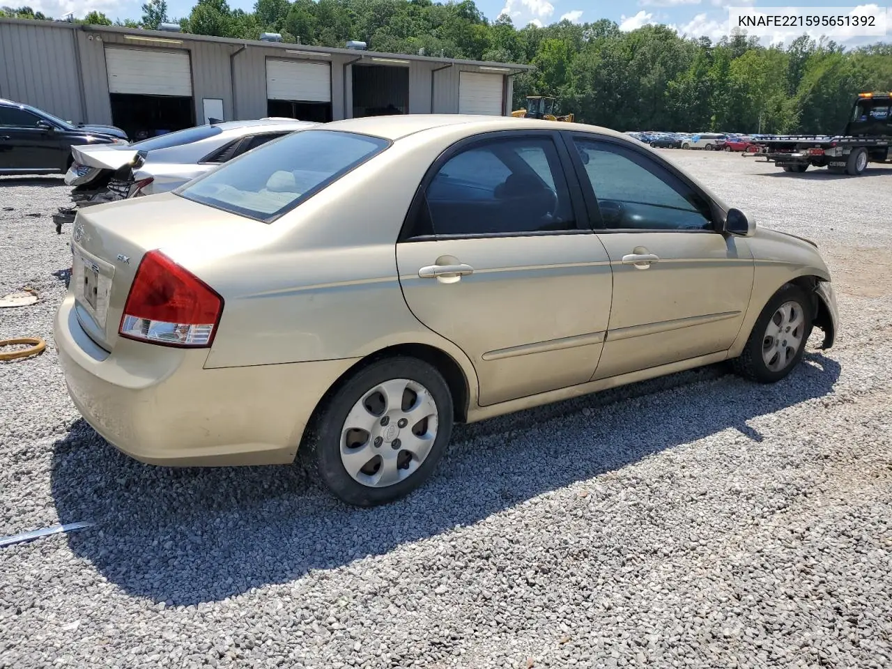 2009 Kia Spectra Ex VIN: KNAFE221595651392 Lot: 63192575
