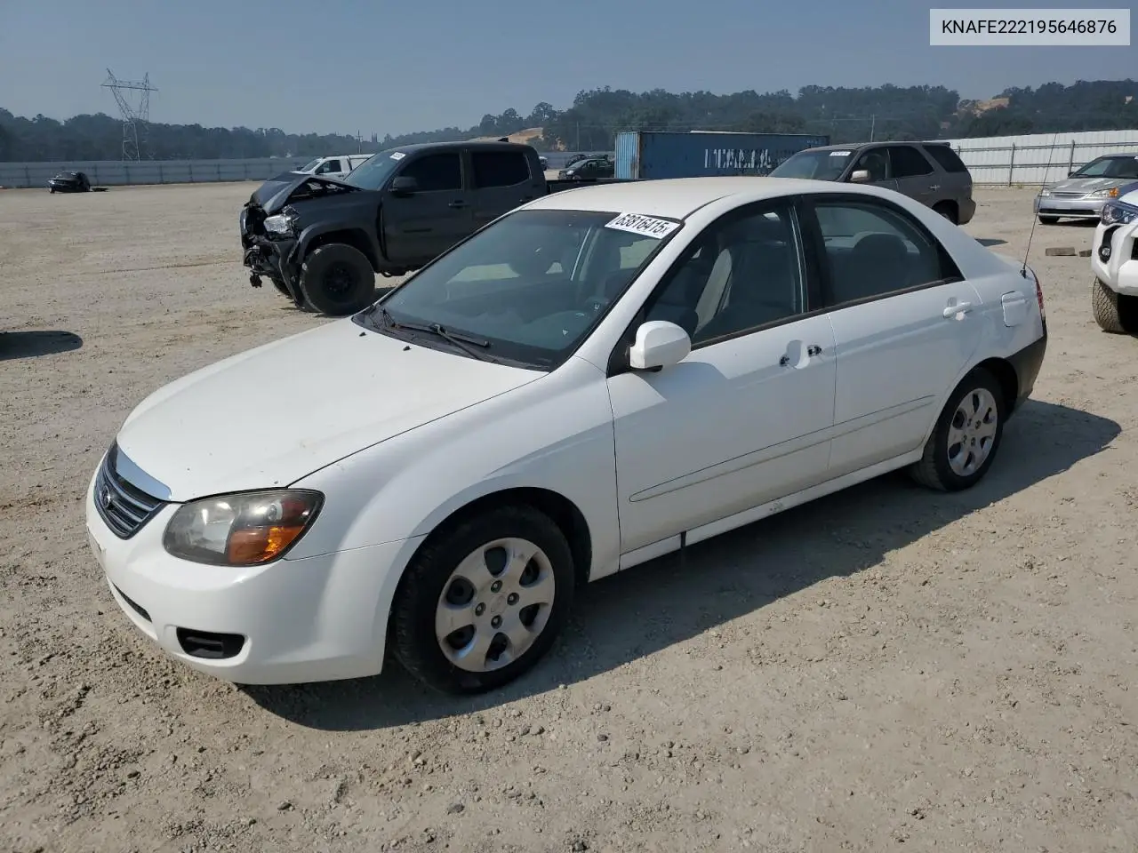 2009 Kia Spectra Ex VIN: KNAFE222195646876 Lot: 63816415