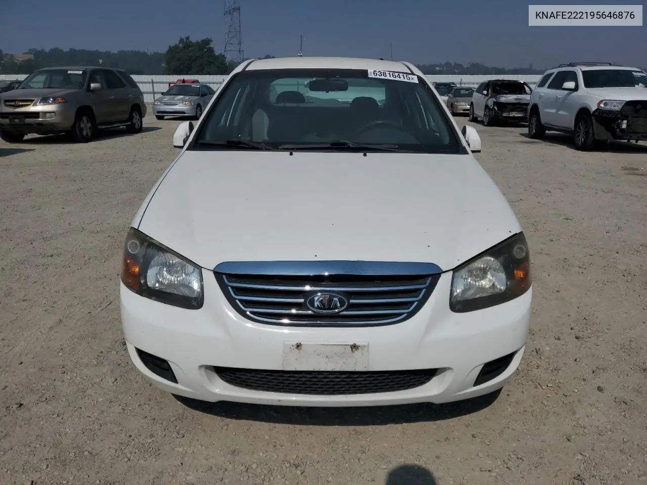 2009 Kia Spectra Ex VIN: KNAFE222195646876 Lot: 63816415