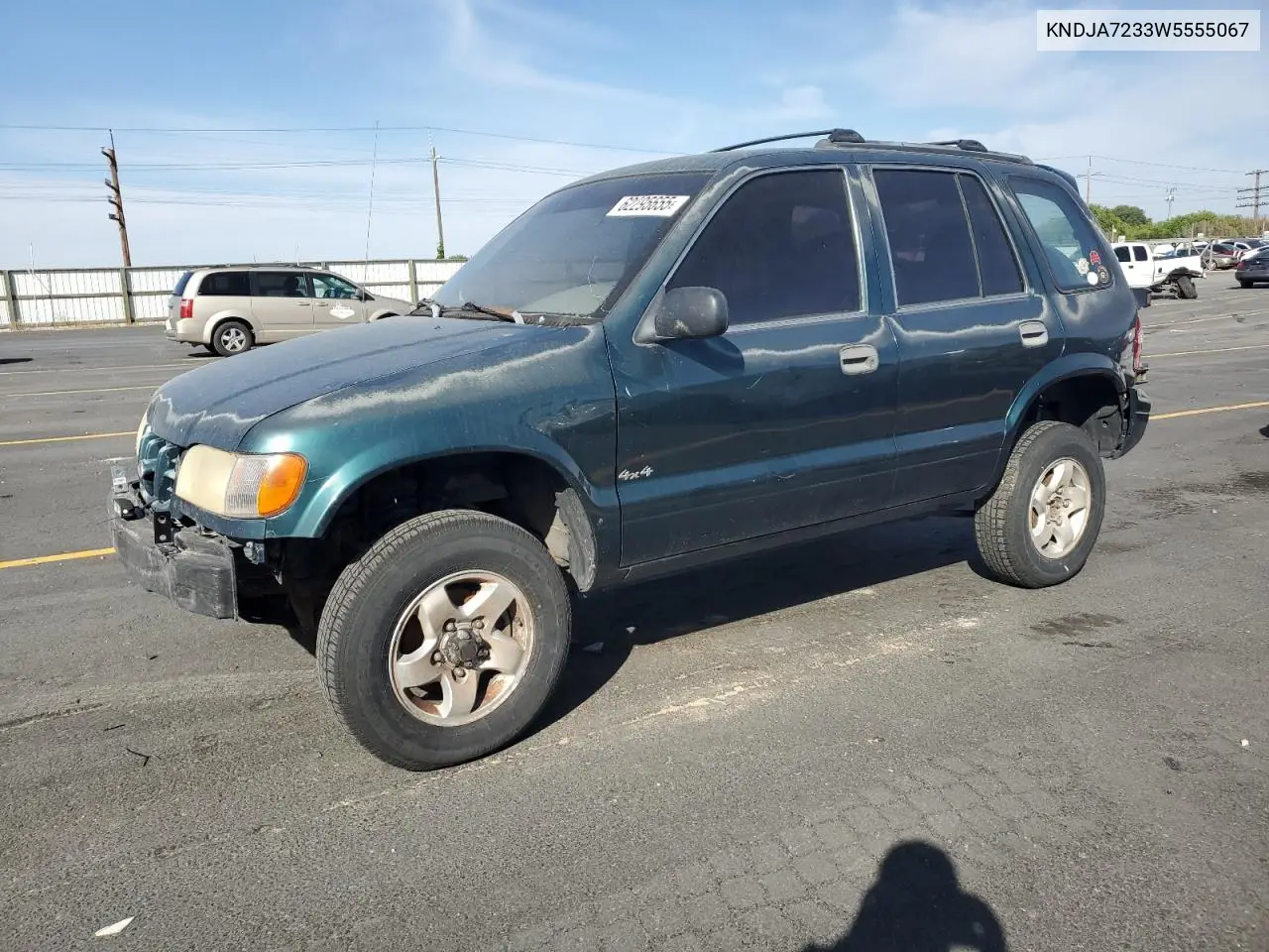1998 Kia Sportage VIN: KNDJA7233W5555067 Lot: 62295655