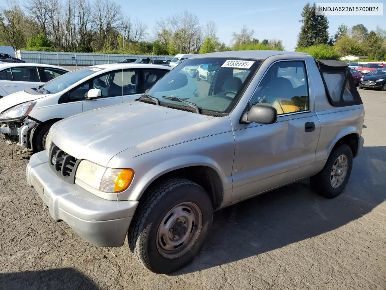 2001 Kia Sportage VIN: KNDJA623615700024 Lot: 53536685