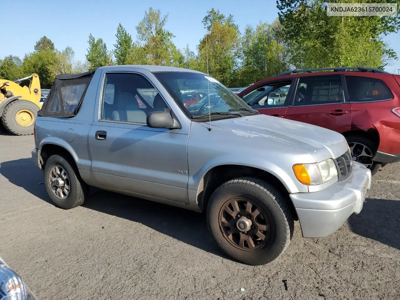 2001 Kia Sportage VIN: KNDJA623615700024 Lot: 53536685
