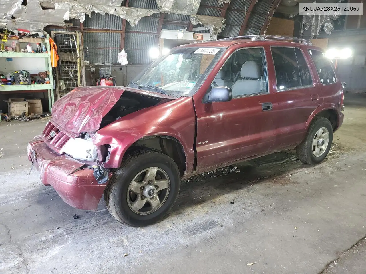 2002 Kia Sportage VIN: KNDJA723X25120069 Lot: 61800295