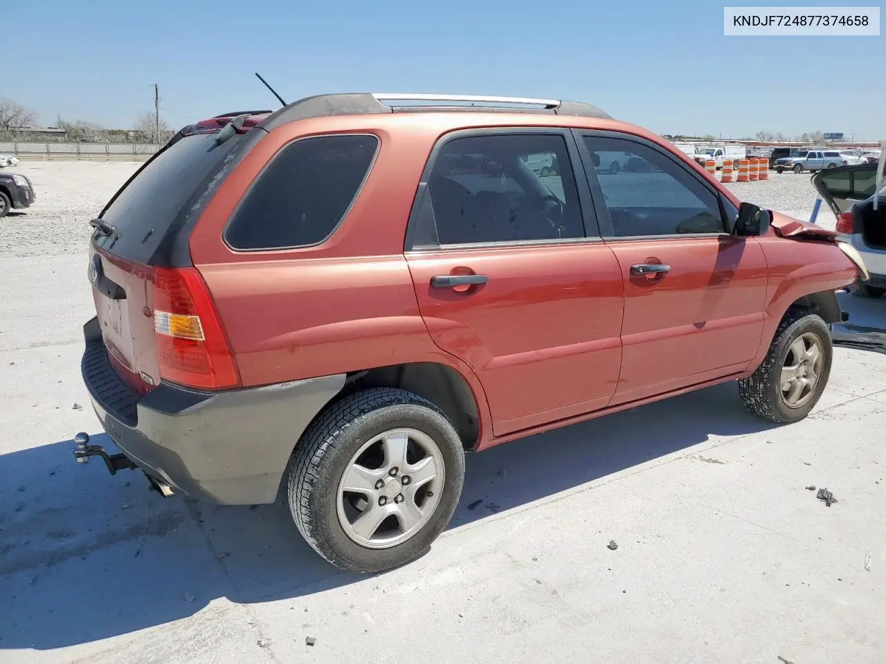 2007 Kia Sportage Lx VIN: KNDJF724877374658 Lot: 50208065