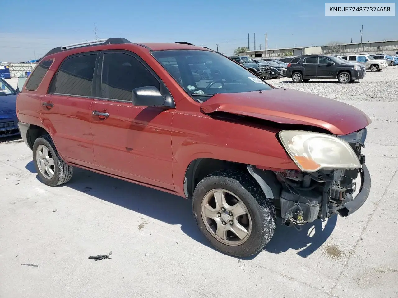 2007 Kia Sportage Lx VIN: KNDJF724877374658 Lot: 50208065