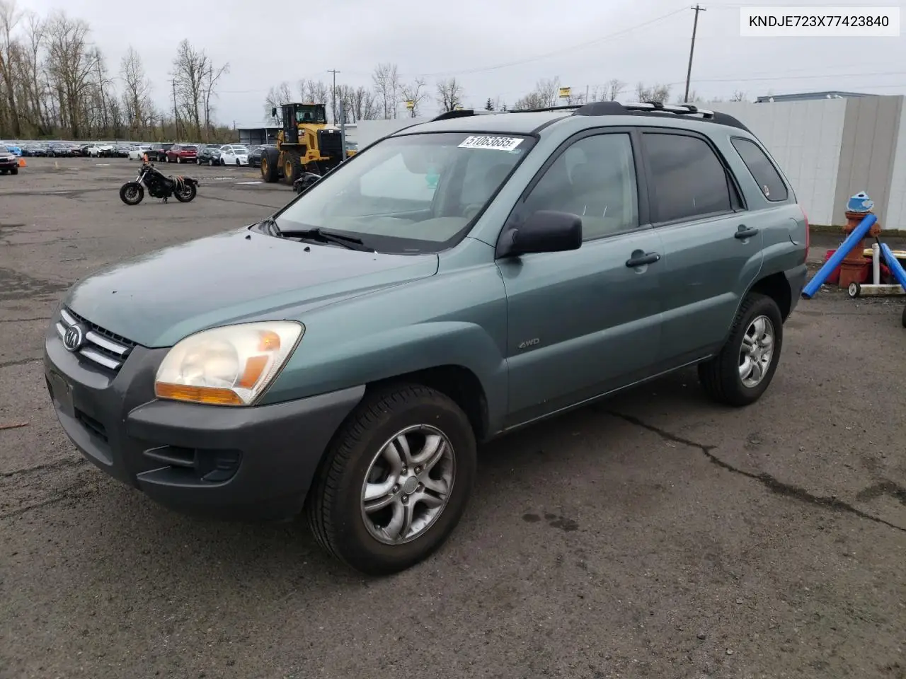 2007 Kia Sportage Ex VIN: KNDJE723X77423840 Lot: 51063685