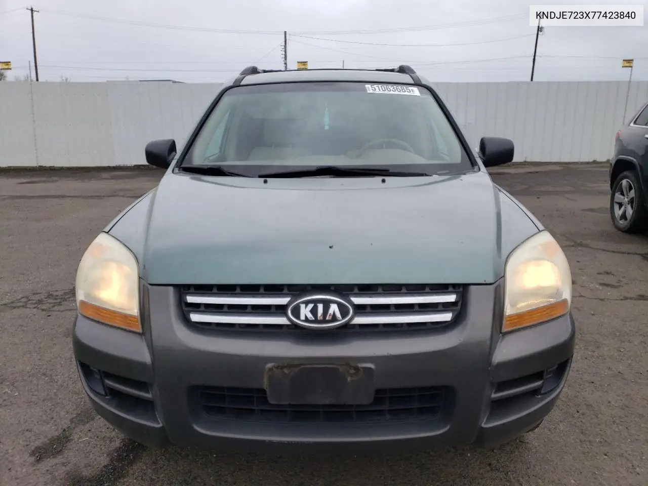 2007 Kia Sportage Ex VIN: KNDJE723X77423840 Lot: 51063685