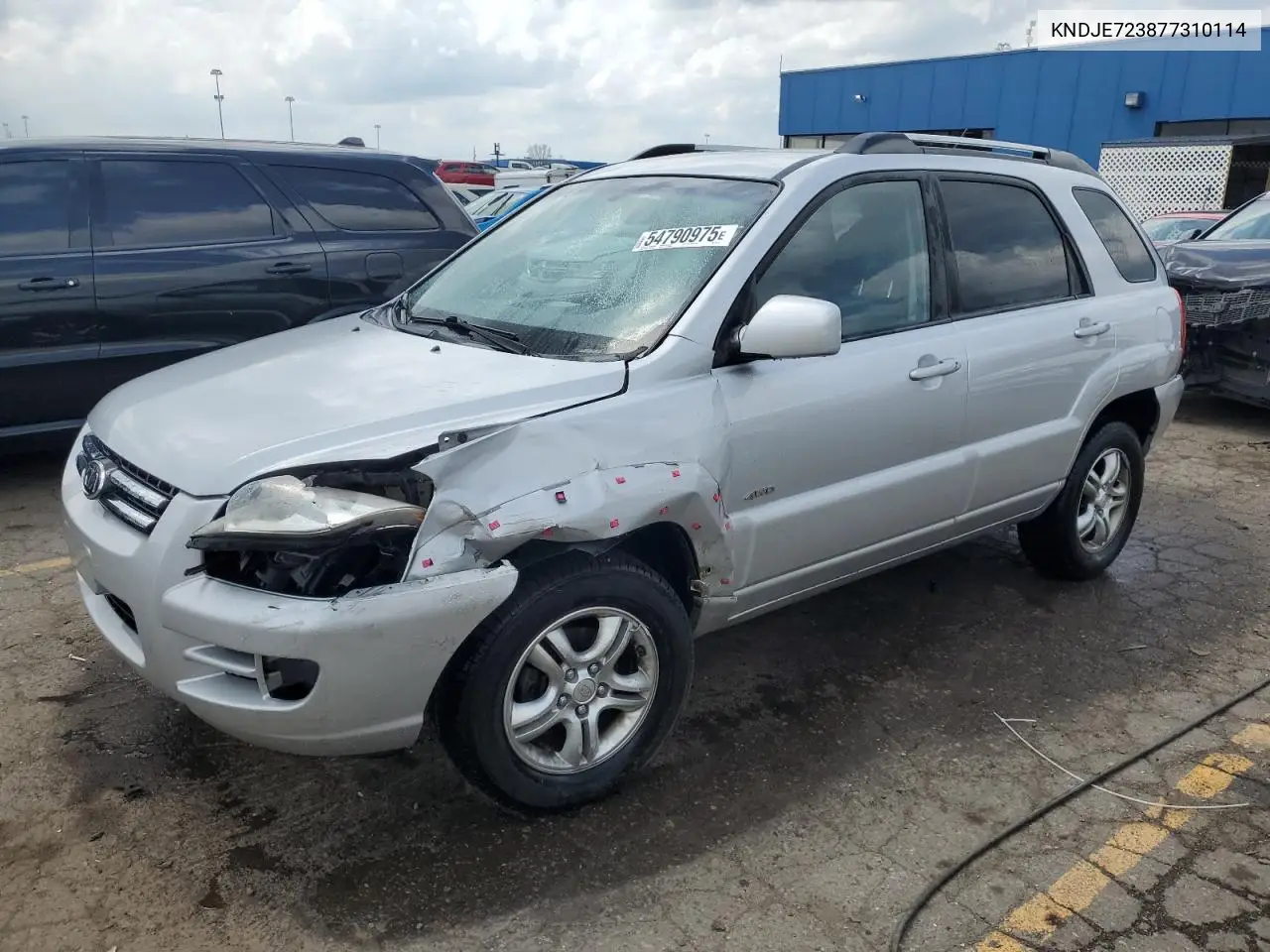 2007 Kia Sportage Ex VIN: KNDJE723877310114 Lot: 54790975
