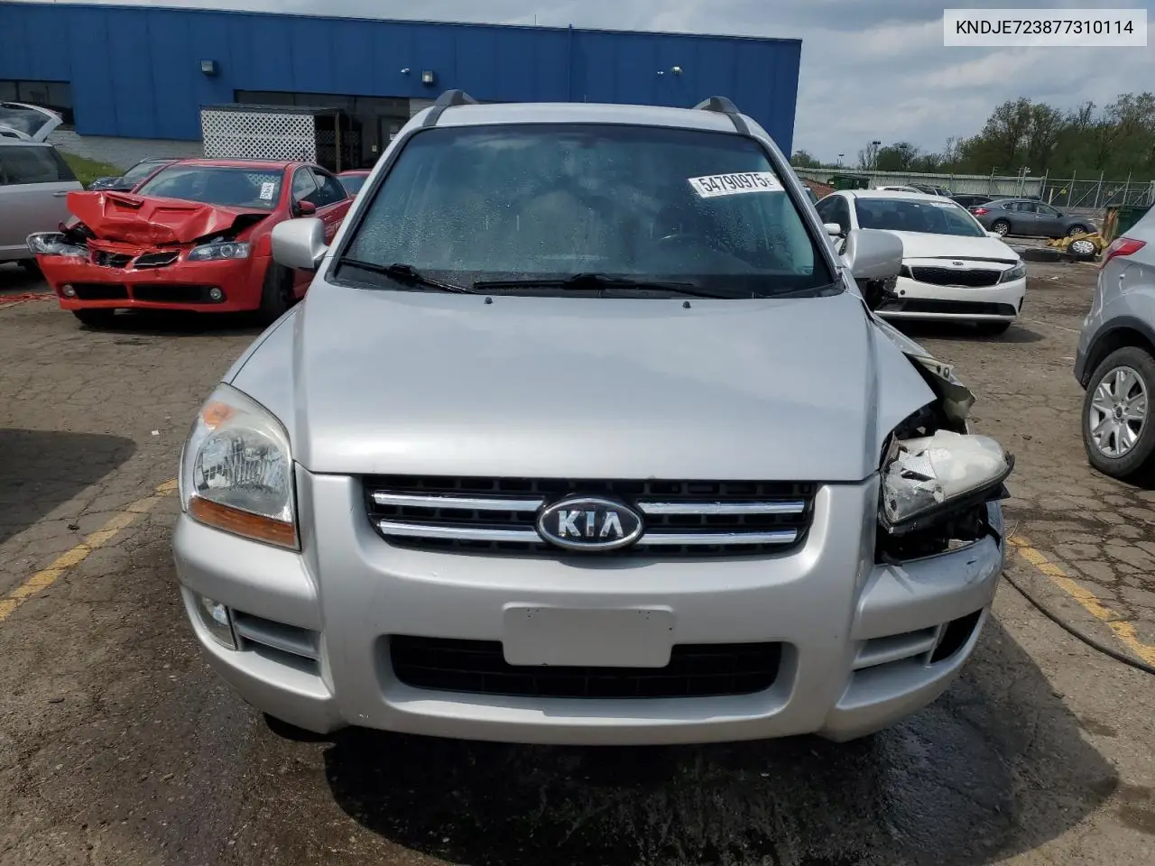 2007 Kia Sportage Ex VIN: KNDJE723877310114 Lot: 54790975