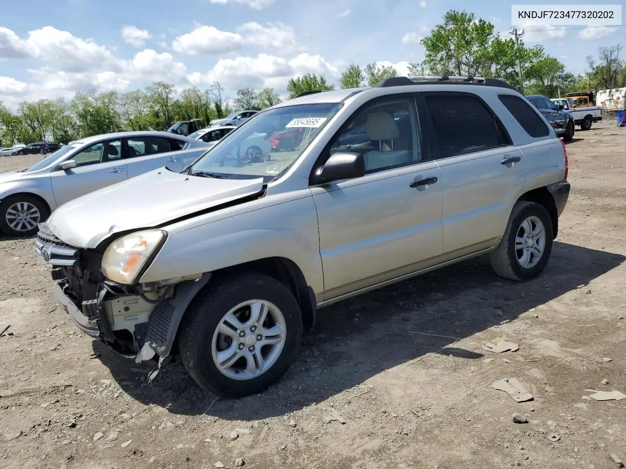 2007 Kia Sportage Ex VIN: KNDJF723477320202 Lot: 55345695
