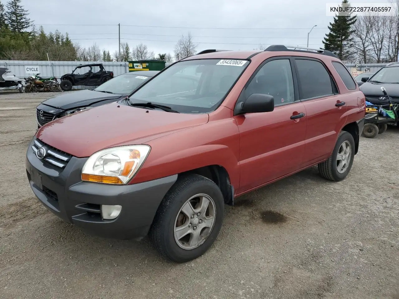 2007 Kia Sportage Lx VIN: KNDJF722877405597 Lot: 55432065