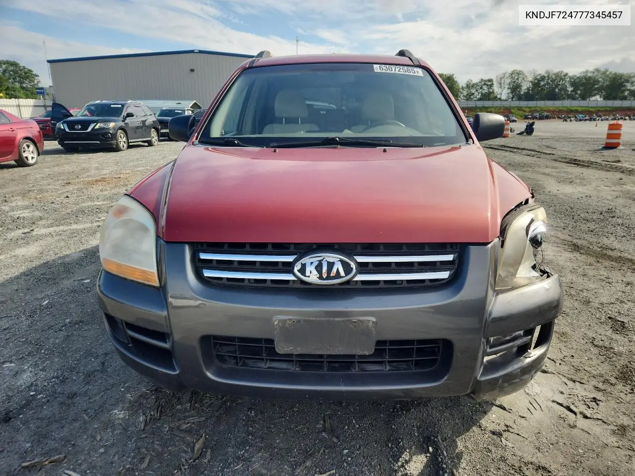 2007 Kia Sportage Lx VIN: KNDJF724777345457 Lot: 63072585