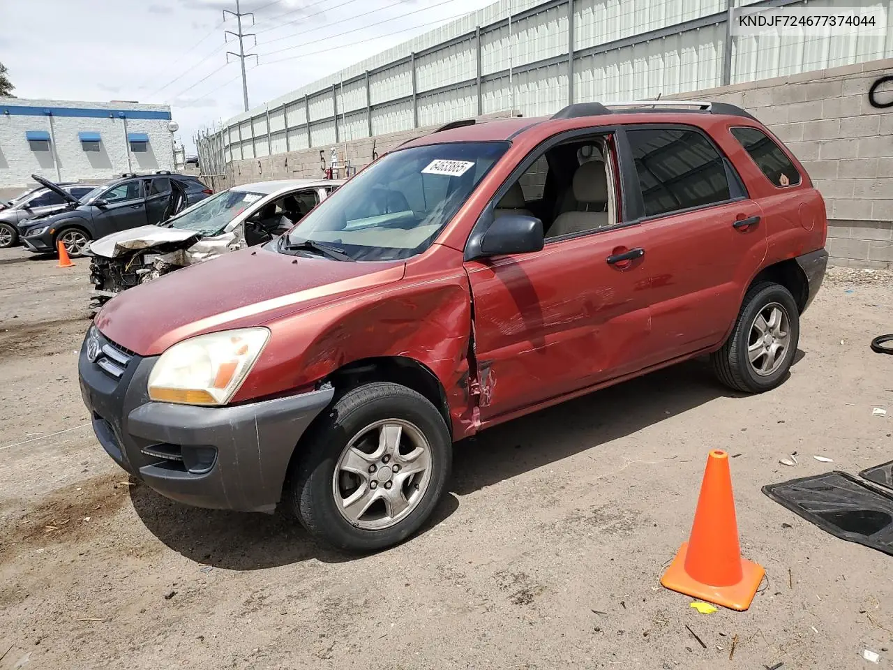 2007 Kia Sportage Lx VIN: KNDJF724677374044 Lot: 64633865