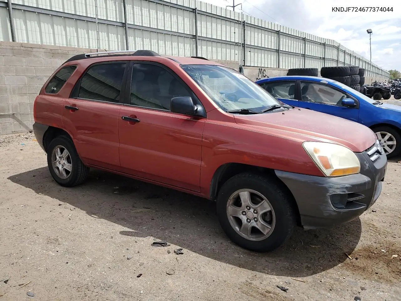 2007 Kia Sportage Lx VIN: KNDJF724677374044 Lot: 64633865