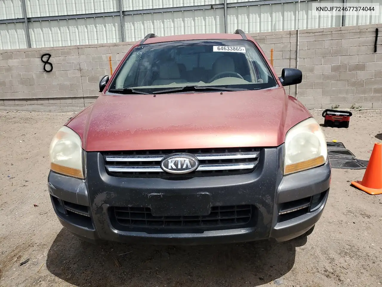 2007 Kia Sportage Lx VIN: KNDJF724677374044 Lot: 64633865