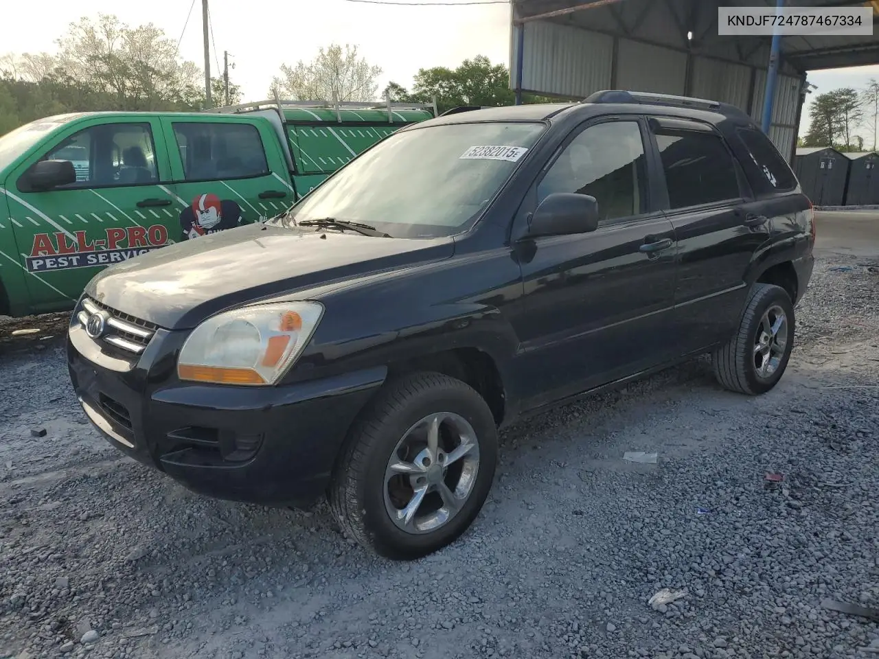 2008 Kia Sportage Lx VIN: KNDJF724787467334 Lot: 52382015