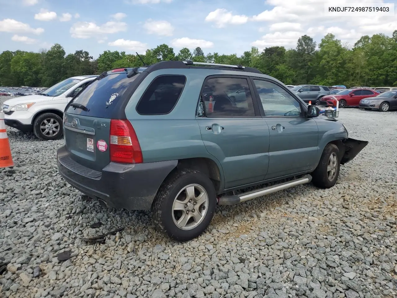 2008 Kia Sportage Lx VIN: KNDJF724987519403 Lot: 54665895