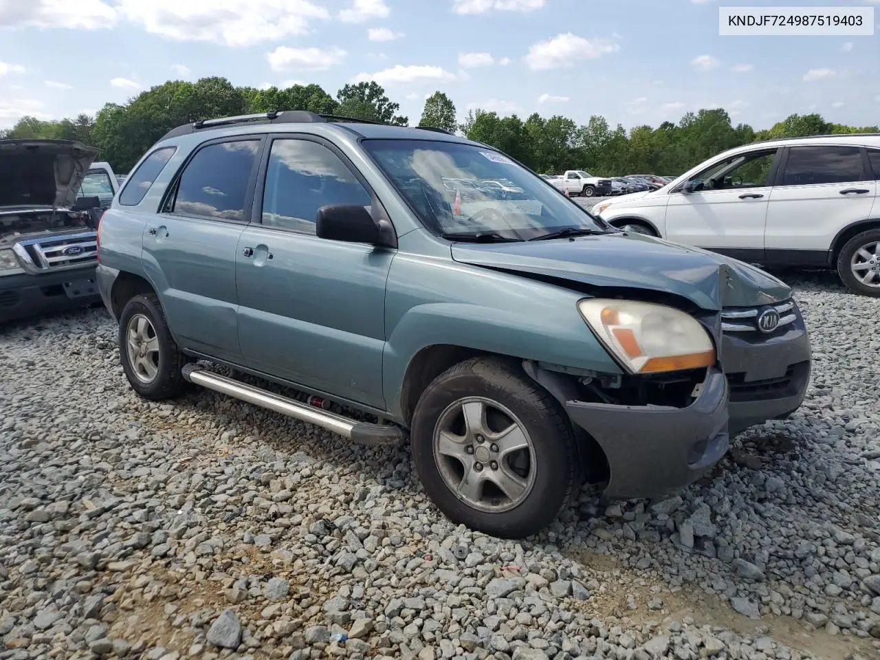 2008 Kia Sportage Lx VIN: KNDJF724987519403 Lot: 54665895